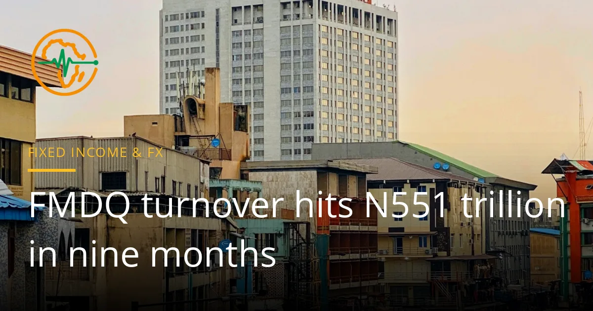 High-rise office towers and busy traffic along the Marina in Lagos, Nigeria's financial district